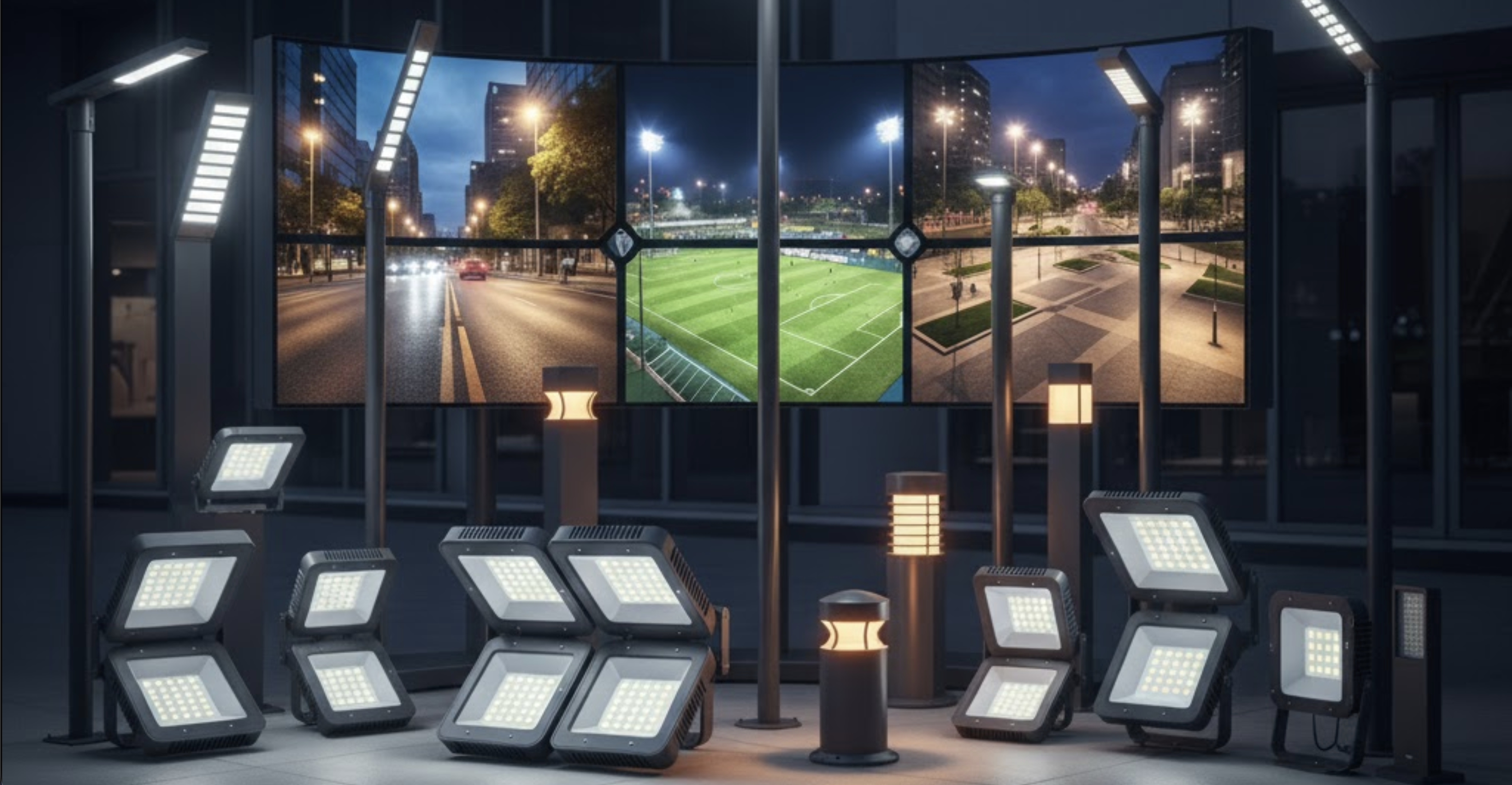 Complejo Deportivo Elenia - Iluminación LED nocturna